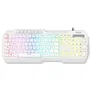 Krom Pack Gaming Kenta - Kit 4 en 1 RGB con Teclado de Membrana Anti-Ghosting, Ratón 7200 DPI, Auriculares 50 mm y Alfombrilla Grande Blanco